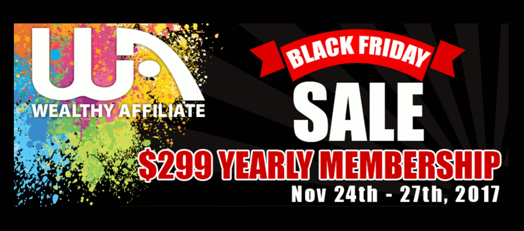 Official Black Friday Sales at Wealthy Affliate - Header