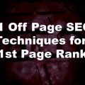 11 Off Page SEO Techniques for 1st Page Rank