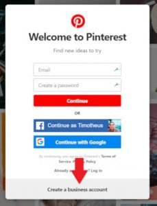 Create Pinterest Business Account