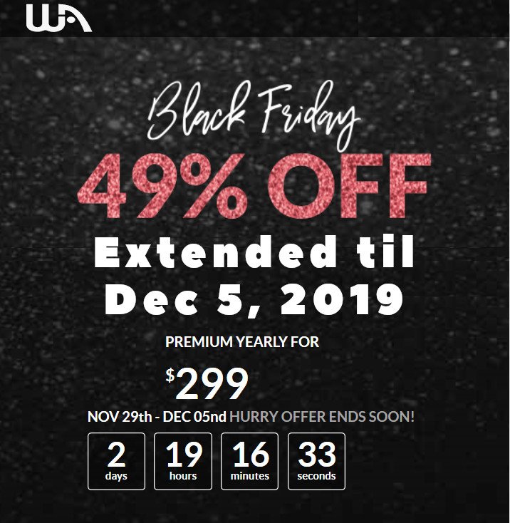 Wealthy Affiliate Black Friday and Cyber Monday Sale Extended