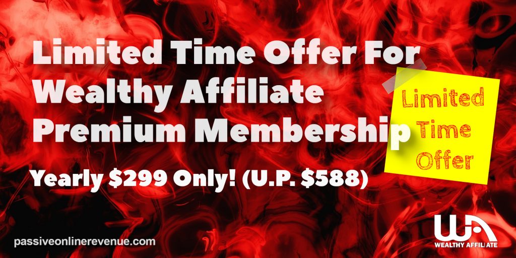 Limited Time Offer For Wealthy Affiliate Premium Membership