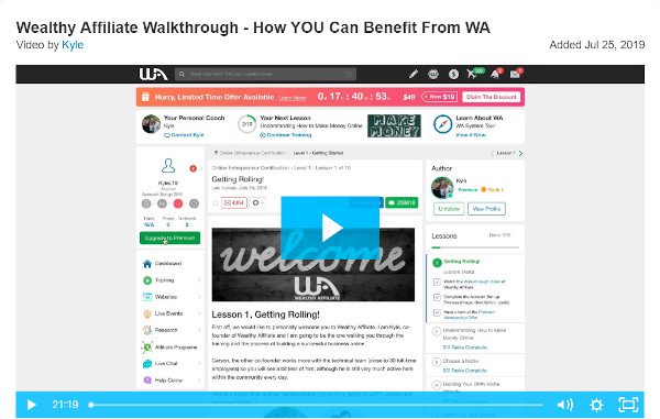 Wealthy Affiliate Walkthrough - How YOU Can Benefit From WA