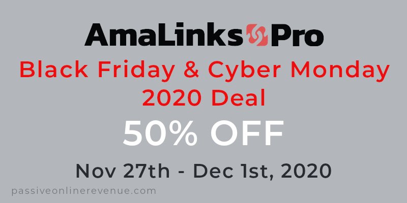 AmaLinks Pro Black Friday and Cyber Monday 2020 Deal