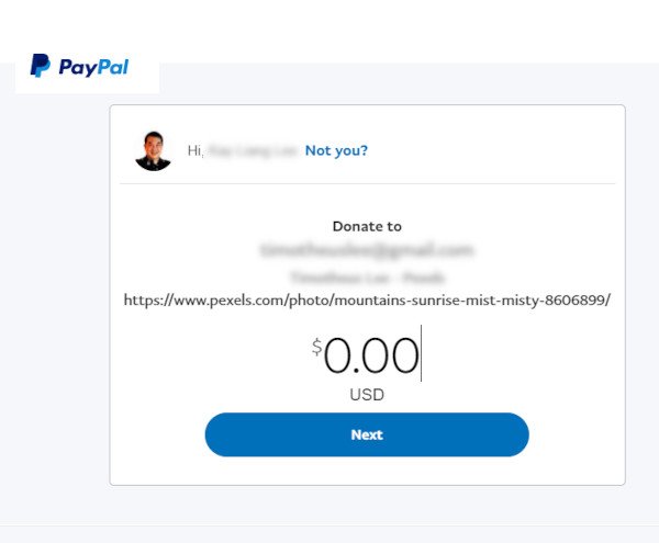 You Can Receive Any Donation Amount at Pexels
