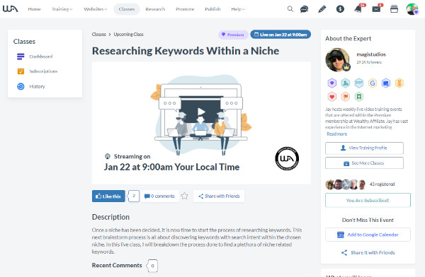 Researching Keywords Within a Niche