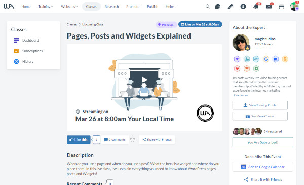 Pages, Posts and Widgets Explained